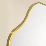 Ellara Modern Irregular Floor Mirrors, 35x65" in Brushed Gold GC-JL0001 Brushed Gold TEHOME