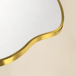 Ellara Modern Irregular Floor Mirrors, 35x65" in Brushed Gold GC-JL0001 Brushed Gold TEHOME
