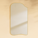 Ellara Modern Irregular Floor Mirrors, 35x65" in Brushed Gold GC-JL0001 Brushed Gold TEHOME