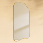 Ellara Modern Irregular Floor Mirrors, 35x65" in Brushed Gold GC-JL0001 Brushed Gold TEHOME