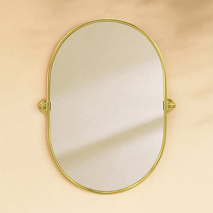 Elysian Farmhouse Pill Bathroom Pivot Mirrors GC-00325 Black 20x30" TEHOME