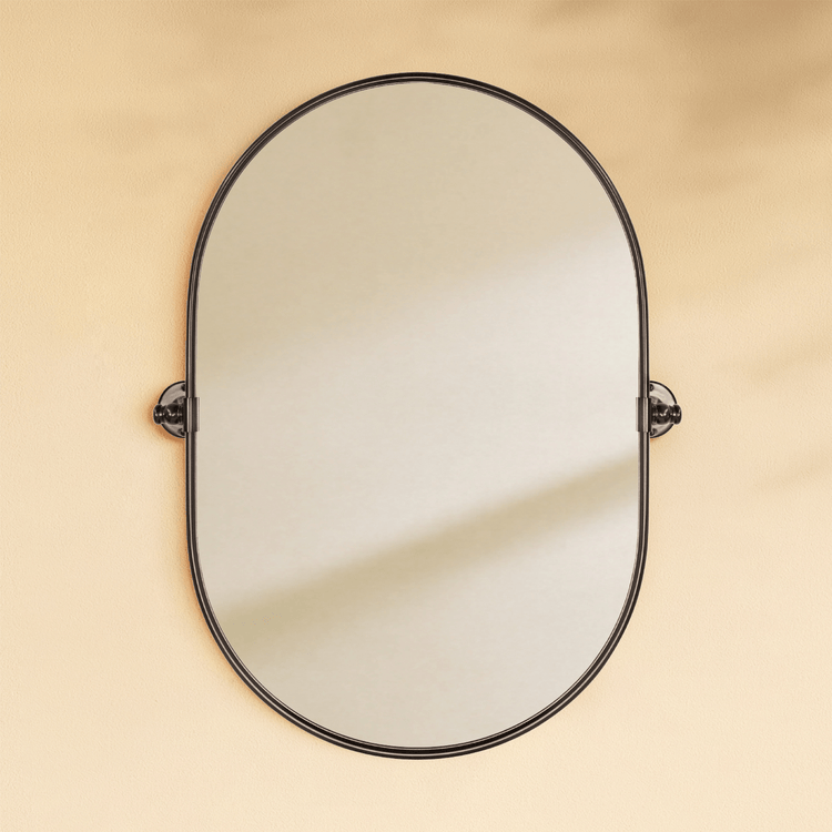 Elysian Farmhouse Pill Bathroom Pivot Mirrors GC-00325 Oil Rubbed Bronze 20x30" TEHOME