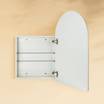Emra Modern Arch Frameless Recessed and Surface Mount Bathroom Medicine Cabinet with Mirrors GC-TC0022 White 20x30" TEHOME