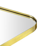 Bellara Mid - Century Rectangle Large Wall Mirrors with Rounded Corners GC-0Y142 Chrome 30x40" TEHOME