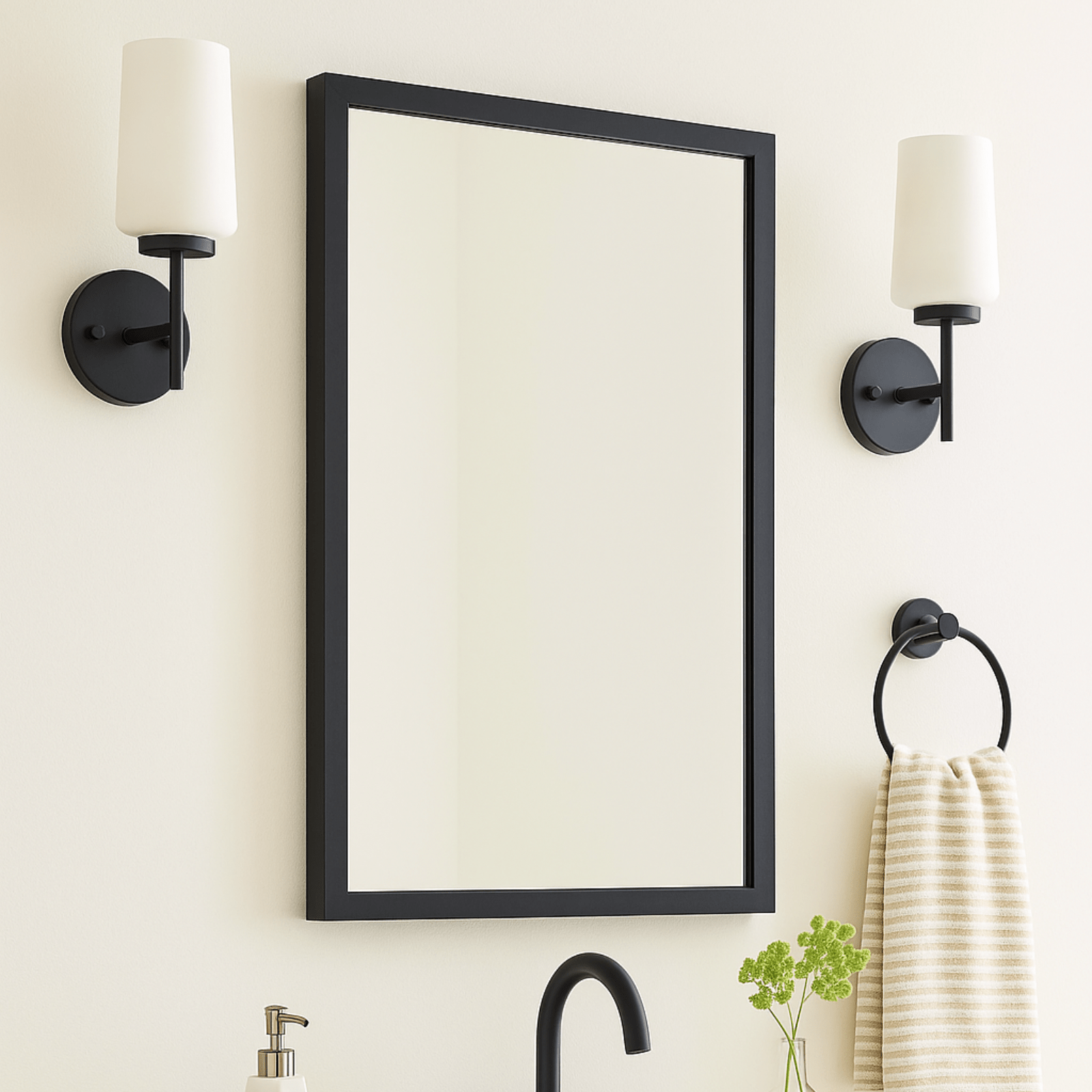 Haddison Modern Rectangle Recessed Mount Bathroom Medicine Cabinet with Mirrors GC-00178 Brushed Gold 16x24" TEHOME