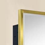 Haddison Modern Rectangle Recessed Mount Bathroom Medicine Cabinet with Mirrors GC-00178 Brushed Gold 16x24" TEHOME