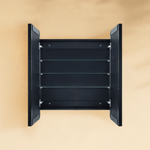 Haxhere Modern Rectangle Recessed and Surface Mount Bathroom Medicine Cabinet with Mirrors, Double Door, 26x30" in Black GC-00563 TEHOME