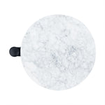 Alto C Shaped Side Table with Marble Top GC-00797 Black DIA10" TEHOME