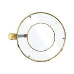 Alto C Shaped Side Table with Glass Top GC-00796 Brushed Gold DIA10" TEHOME