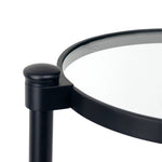 Alto C Shaped Side Table with Glass Top GC-00796 Brushed Gold DIA10" TEHOME