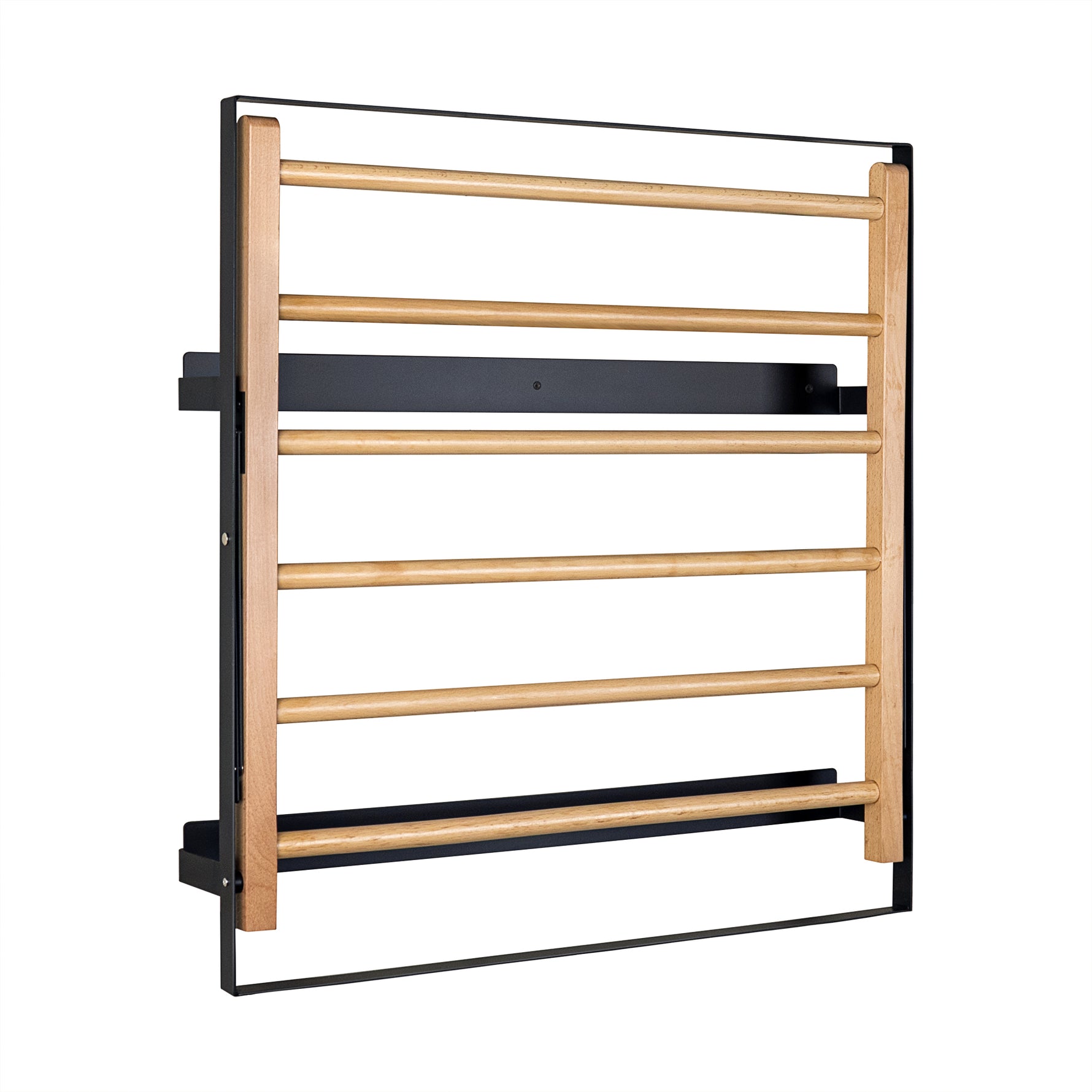 Spiru Wall Mounted Laundry Drying Rack,25x26x25.7" GC-00794 Black 25x26x25.7" TEHOME