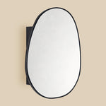 Casa Modern Irregular Surface Mount Bathroom Medicine Cabinet with Mirrors, 24x28" in Black GC-XB0025 Black TEHOME