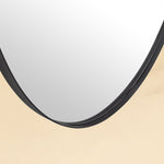 TEHOME Javell Black Modern Oval Wall Mirrors Detail View2