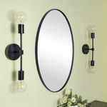 Javell Modern Oval Wall Mirrors GC-0Y122 Oil Rubbed Bronze 20x30" TEHOME