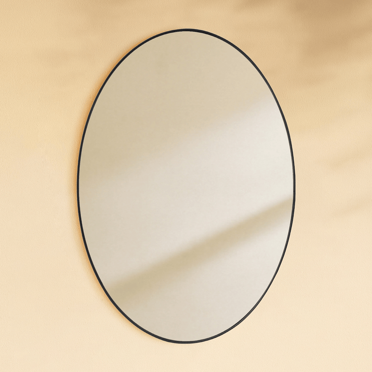 Javell Modern Oval Wall Mirrors GC-0Y007 Black 20x30" TEHOME