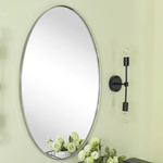 Javell Modern Oval Wall Mirrors GC-0Y007 Brushed Gold 20x30" TEHOME