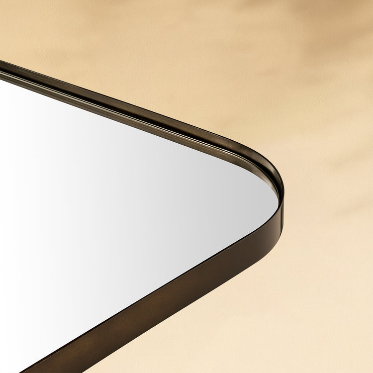TEHOME Josilyn Oil Rubbed Bronze Mid-Century Rectangle Wall Mirrors with Rounded Corners Detail View1