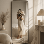 Josilyn Mid - Century Rectangle Wall Mirrors with Rounded Corners GC-0Y118 Oil Rubbed Bronze 22x30" TEHOME