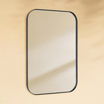 Josilyn Mid - Century Rectangle Wall Mirrors with Rounded Corners GC-0Y009 Black 22x30" TEHOME