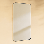 Josilyn Mid - Century Rectangle Wall Mirrors with Rounded Corners GC-0Y010 Brushed Gold 22x30" TEHOME