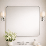 Josilyn Mid - Century Rectangle Wall Mirrors with Rounded Corners GC-0Y009 Black 22x30" TEHOME