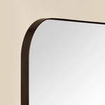 Josilyn Mid - Century Rectangle Wall Mirrors with Rounded Corners GC-0Y009 Black 22x30" TEHOME