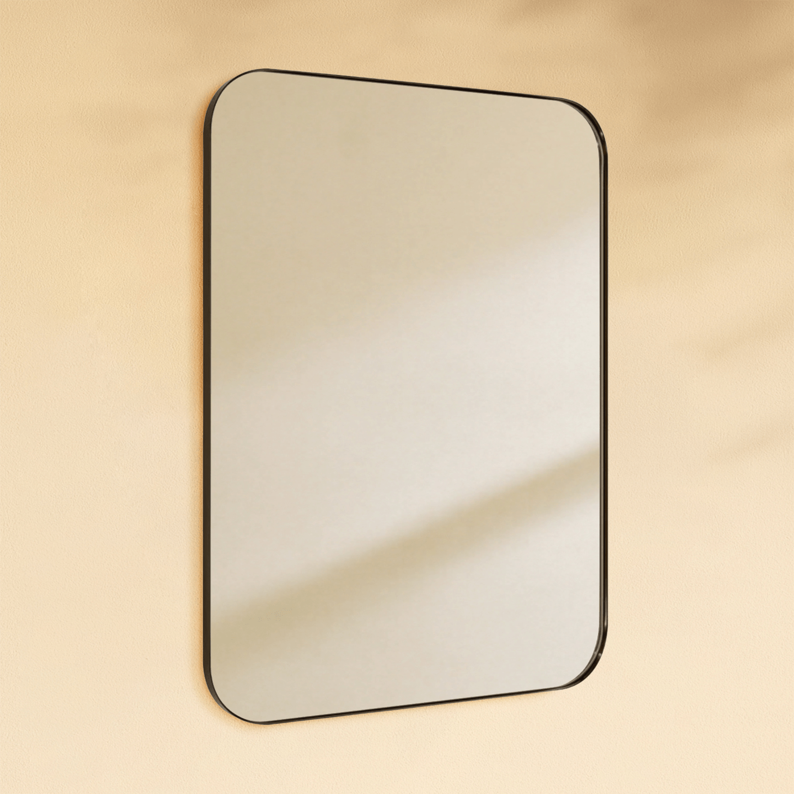Josilyn Mid - Century Rectangle Wall Mirrors with Rounded Corners GC-0Y118 Oil Rubbed Bronze 22x30" TEHOME