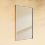 TEHOME Kessie 20x28" Chrome Modern Rectangle Bathroom Mirrors Side View