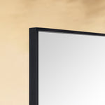 TEHOME Kessie Black Modern Rectangle Bathroom Mirrors Detail View1