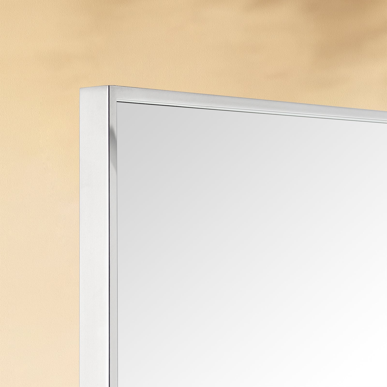 TEHOME Kessie Chrome Modern Rectangle Bathroom Mirrors Detail View1