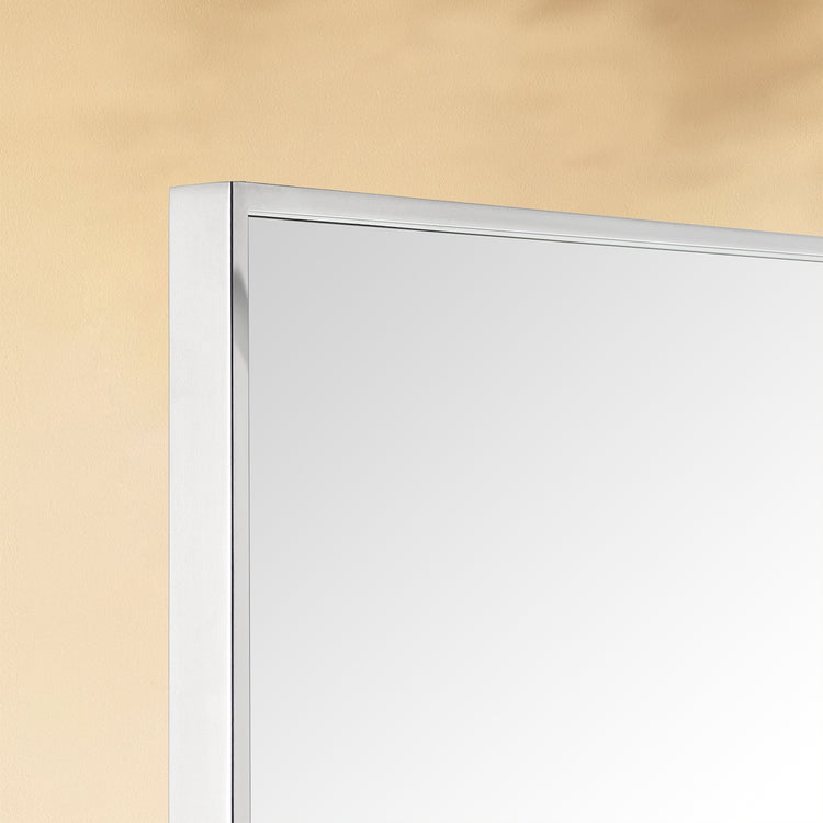 TEHOME Kessie Chrome Modern Rectangle Bathroom Mirrors Detail View1