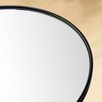 TEHOME Korra Black Modern Round Wall Mirror Detail View