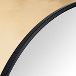 TEHOME Korra Black Modern Round Wall Mirror Detail View