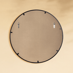 Korra Modern Round Wall Mirrors GC-JL0005 Black 30"Dia TEHOME