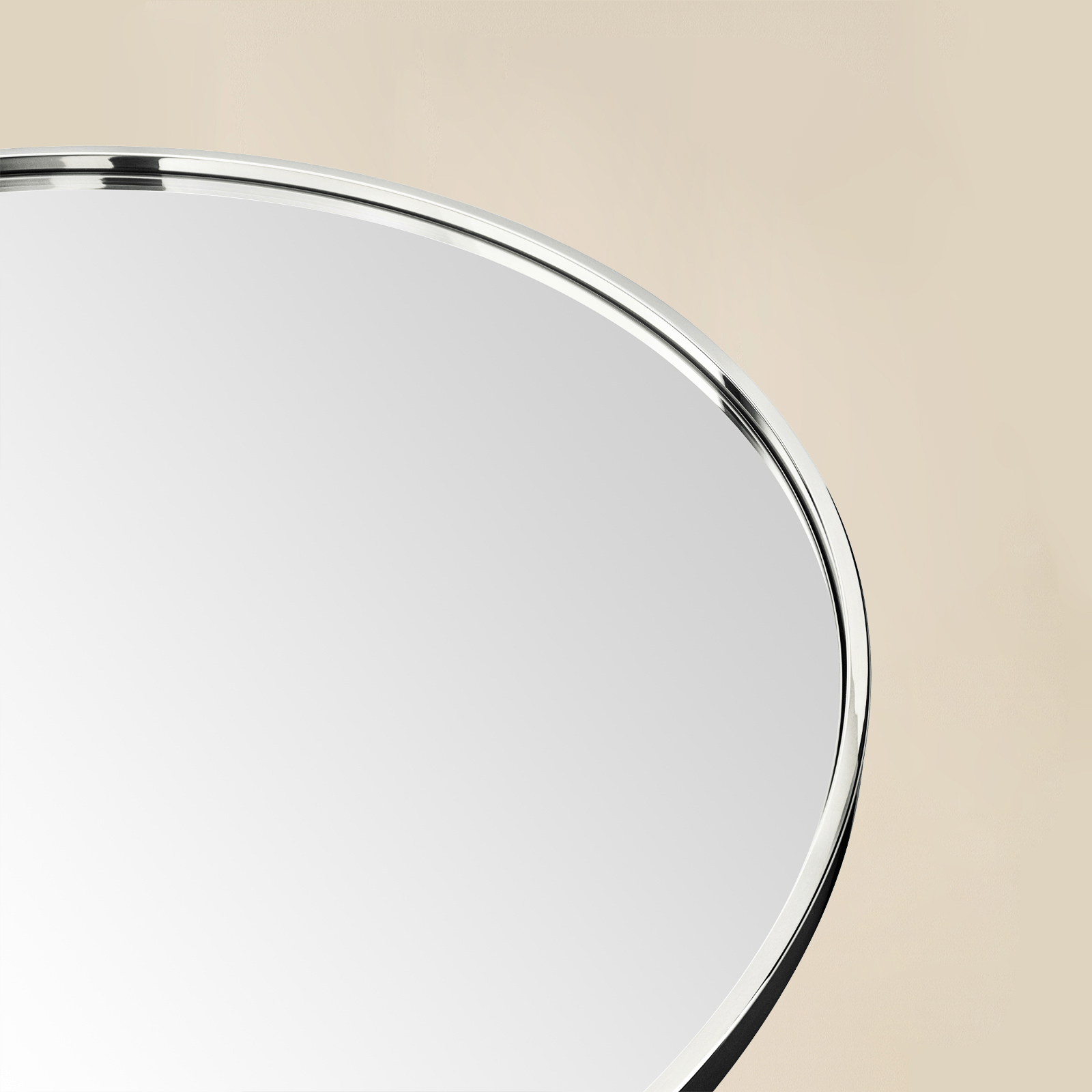 Korra Modern Round Wall Mirrors GC-JL0007 Brushed Gold 30"Dia TEHOME
