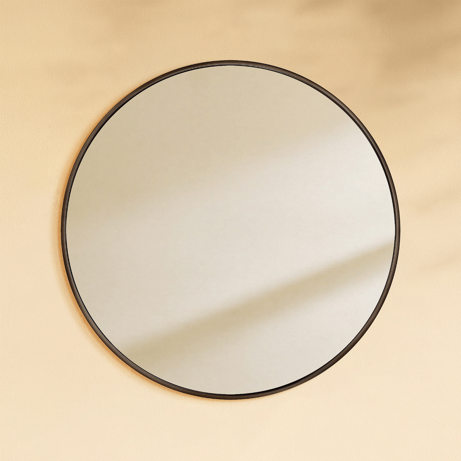 Korra Modern Round Wall Mirrors GC-JL0008 Oil Rubbed Bronze 30"Dia TEHOME