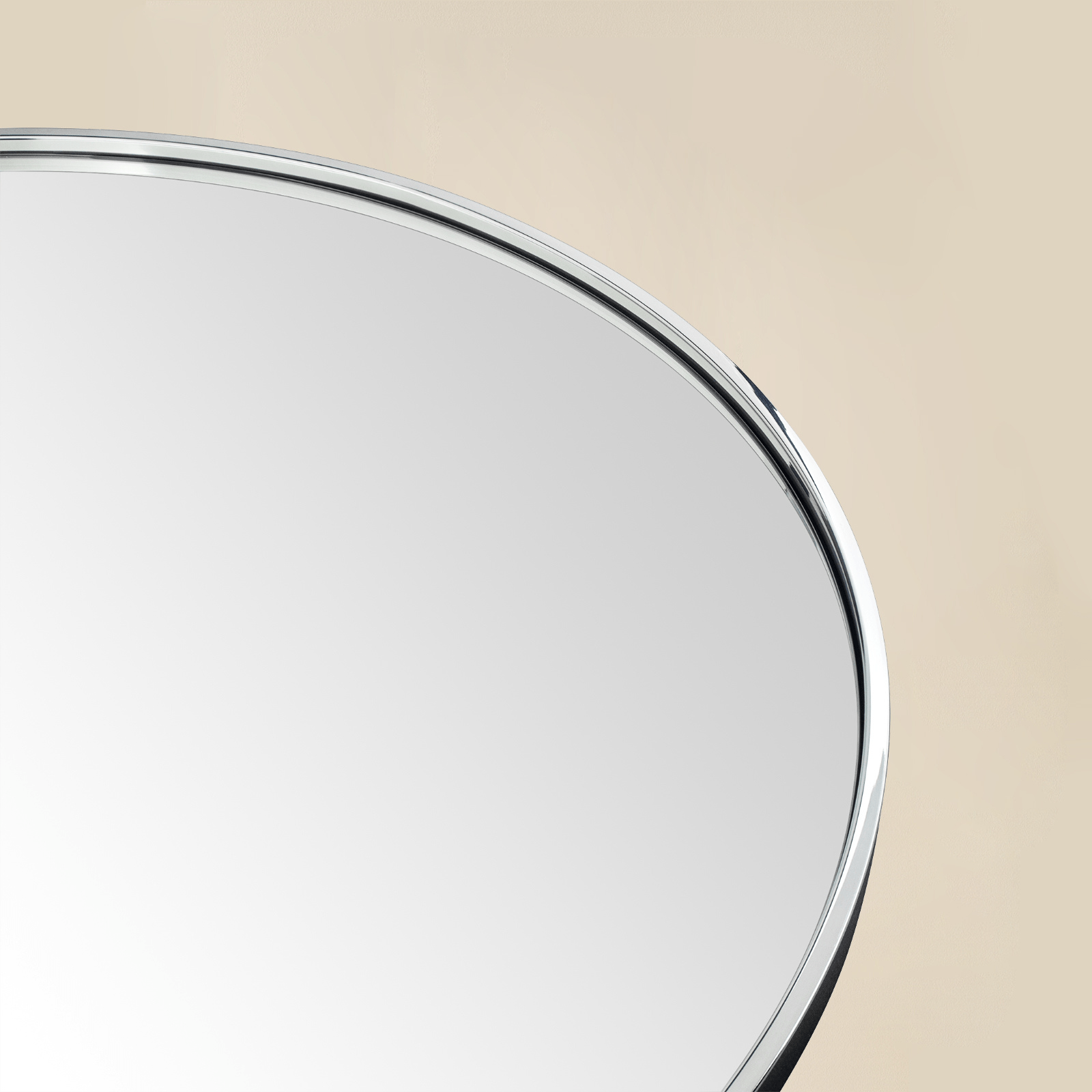 Korra Modern Round Wall Mirrors GC-JL0007 Brushed Gold 30"Dia TEHOME
