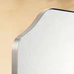 TEHOME Kudi Modern Scalloped Wall Mirrors Metal Framed in Brushed Nickel finish,Detail View