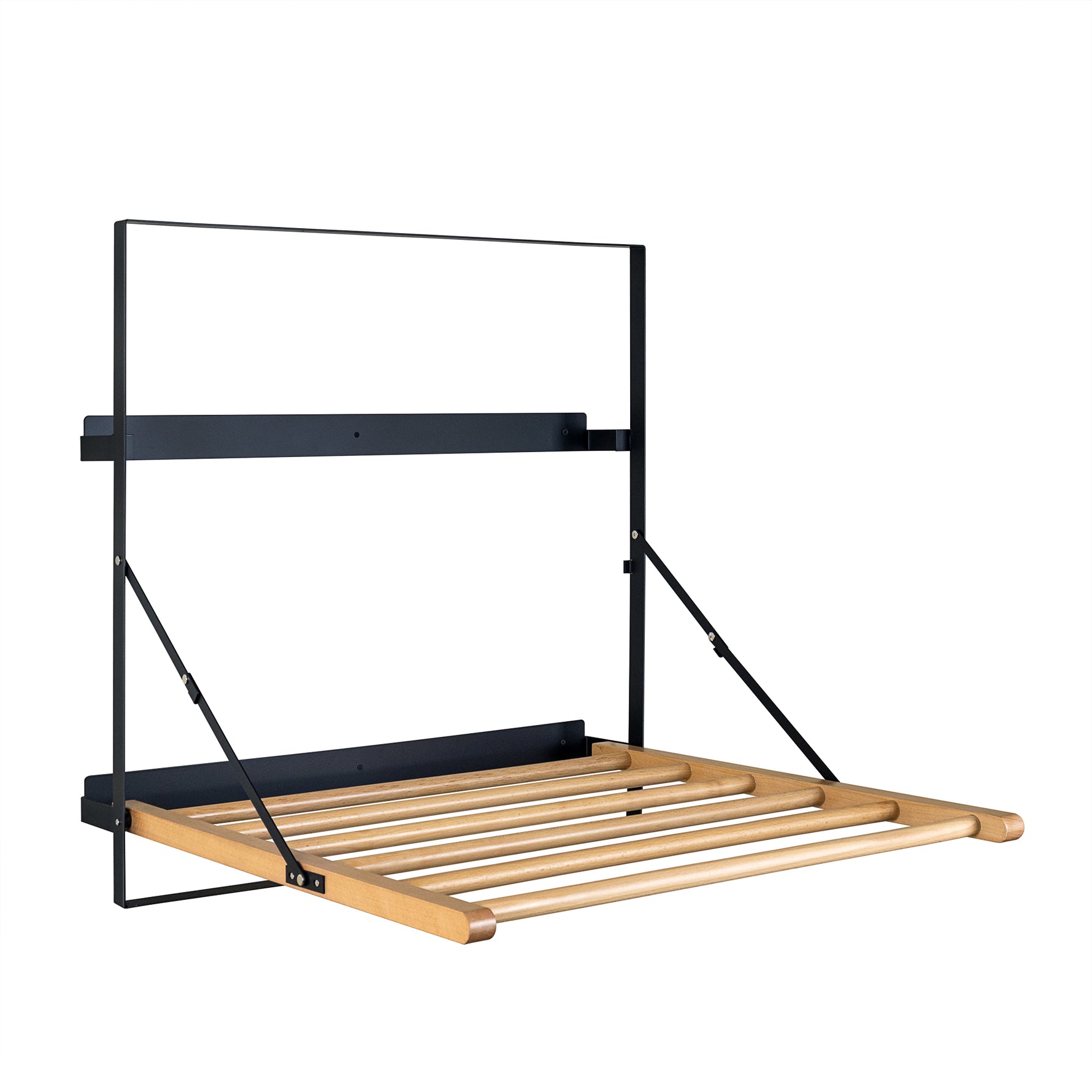 Spiru Wall Mounted Laundry Drying Rack,25x26x25.7" GC-00794 Black 25x26x25.7" TEHOME