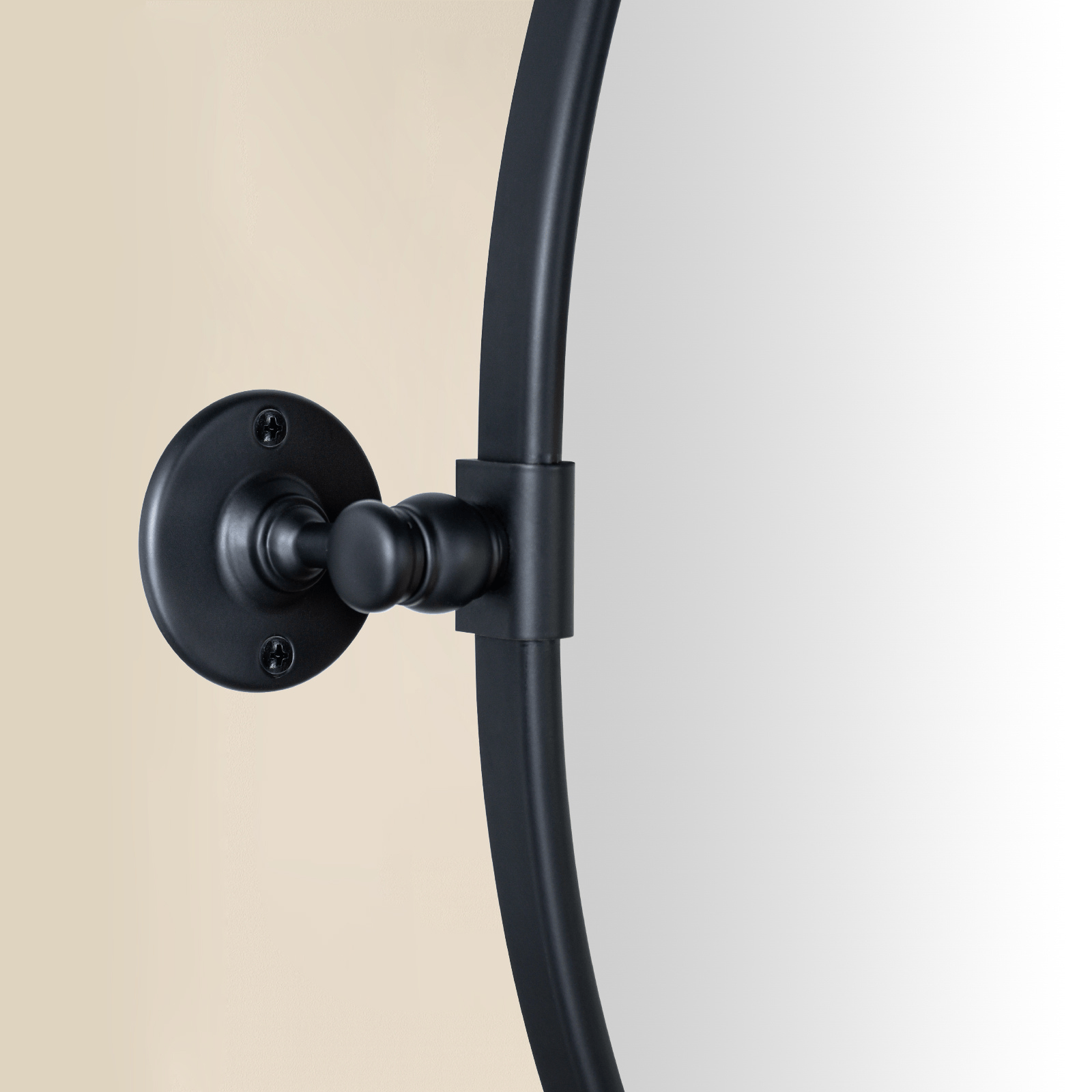 Luecinda Farmhouse Oval Bathroom Pivot Mirrors GC-00317 Brushed Nickel 19x24" TEHOME