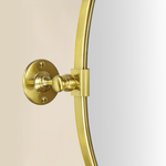 Luecinda Farmhouse Oval Bathroom Pivot Mirrors GC-00317 Brushed Nickel 19x24" TEHOME