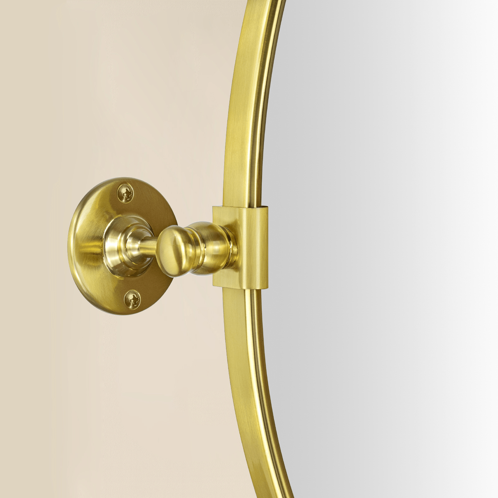 Luecinda Farmhouse Oval Bathroom Pivot Mirrors GC-00317 Brushed Nickel 19x24" TEHOME