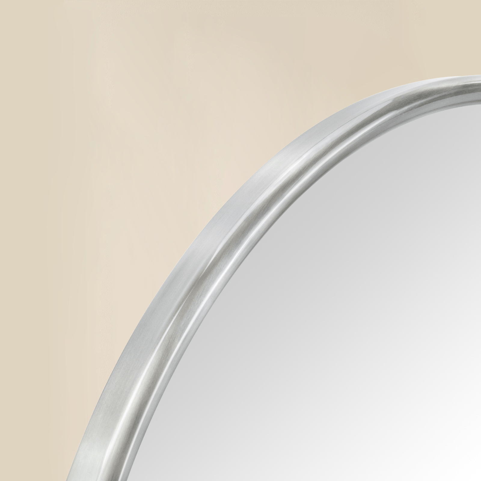 Luecinda Farmhouse Oval Bathroom Pivot Mirrors GC-00317 Brushed Nickel 19x24" TEHOME