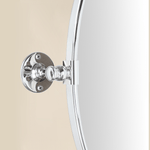 Luecinda Farmhouse Oval Bathroom Pivot Mirrors GC-00317 Brushed Nickel 19x24" TEHOME