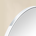 Luecinda Farmhouse Oval Bathroom Pivot Mirrors GC-00317 Brushed Nickel 19x24" TEHOME