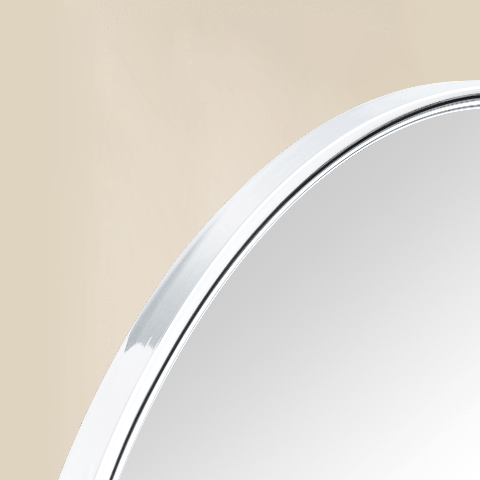 Luecinda Farmhouse Oval Bathroom Pivot Mirrors GC-00317 Brushed Nickel 19x24" TEHOME