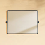 TEHOME Lutalo Black 30x40 Farmhouse Rectangle Beveled Horizontal Bathroom Pivot Mirrors Front View