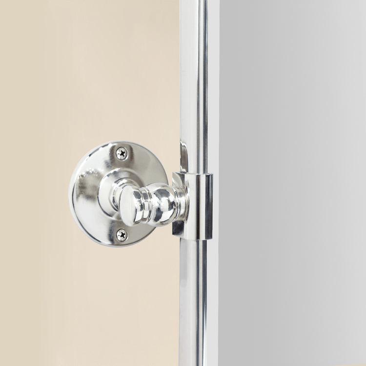 Lutalo Farmhouse Rectangle Horizontal Bathroom Pivot Mirrors GC-00559 Chrome 40x30" TEHOME