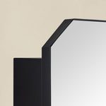 TEHOME Maeleigh Modern Octagon Recessed and Surface Mount Bathroom Medicine Cabinet with Mirrors, 18x26" in Black,Detail view