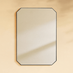 Maeleigh Modern Octagon Recessed and Surface Mount Bathroom Medicine Cabinet with Mirrors, 18x26" in Black GC-00761 TEHOME